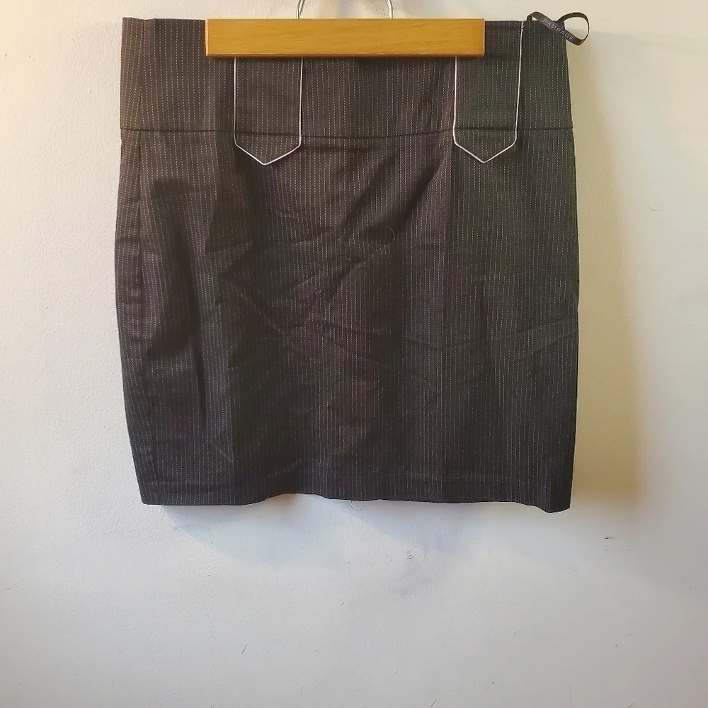 3/$15 RamPage Stripes Black and White Pencil Skirt Junior Size 13 Small
